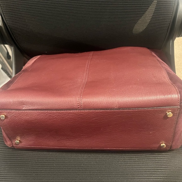 Kate Spade Burgundy Leather & Suede Large Tote Bag - Picture 7 of 10